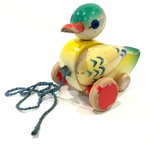 vintage wooden duck pull toy