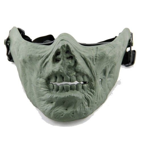 Skeleton Half Face Mask Motorcycle Costume Halloween Party Airsoft Skull Mask US - Picture 20 of 31