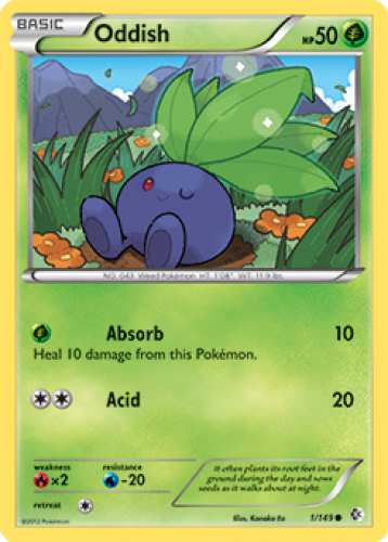 4x Oddish 1/149 BW Boundaries Crossed Pokemon TCG Card NM - Picture 1 of 1