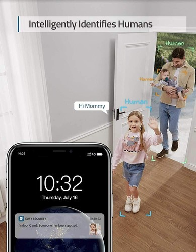 eufy 2K Indoor Security Camera WiFi IP Camera Human/Pet AI Voice Assist w/ Alexa - Picture 4 of 6