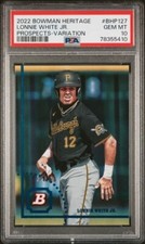 2022 Bowman Heritage Prospect VARIATION #BHP127 LONNIE WHITE JR Pirates PSA 10
