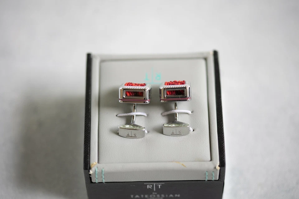 Gemelos trenzados japoneses Tateossian para hombre Foto 2 de 4