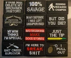 Novelty Morale Patch Funny Word Embroidered Hook or Sew On Patch