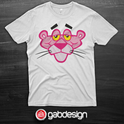 T-Shirt Panther Rosa - 100% Baumwolle