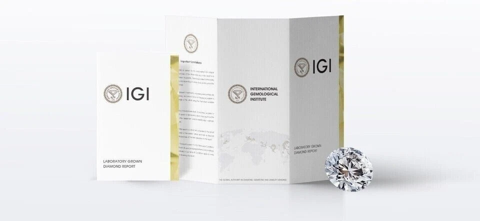 Aretes de diamantes con certificación IGI cultivados en laboratorio de 3,20 quilates F VS2 oro blanco de 14 k Foto 4 de 4