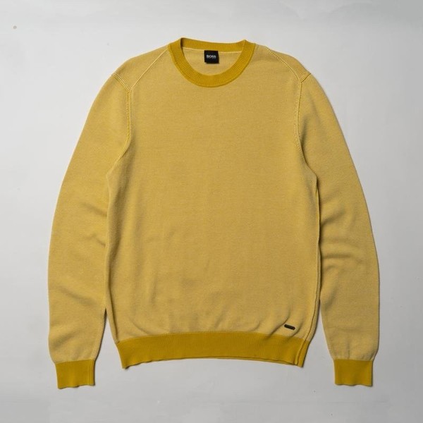 Men Hugo Boss Sweater Gold Cotton 38 / M / 46