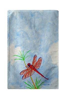 Betsy Drake Red Dragonfly Kitchen Towel