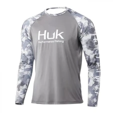 Huk Fishing Shirts Long Sleeve Uv Protection Clothing Mens Outdoor Summer Jersey