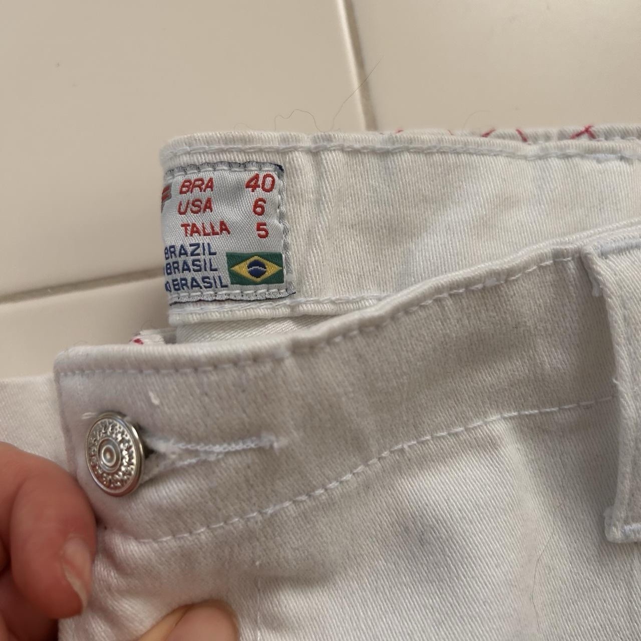 Vintage Y2K Low Rise Pants. Boot Cut With Colorfu… - image 4