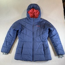 Columbia Girls Katelyn Crest Puffer Jacket XL 18/20 Blue Hooded Insulated Winter