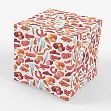 Funny Meat Gift Wrapping Paper for Chef 30x20 Inch Folded Flat 3 Sheets