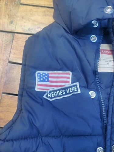 Levi's Steppweste, Levi Strauss &Co. Kids, 6 Years, Blau, Druckknöpfe, Kapuze - Bild 3 von 10