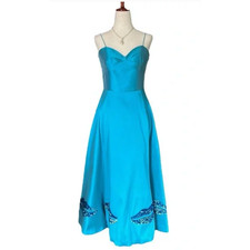 NWT $3455 Sachin Babi Byzantion Womens 12 Metallic Lips Tea Length Wedding Guest