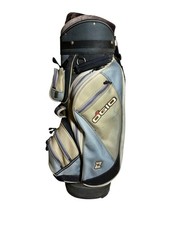 Ogio Woode Silver/Black Golf Cart Bag w/ Rain Cover 7-Way Club Divider