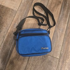 Profoto Nylon Carry Shoulder Bag Blue Black with Strap Accessory Compartments