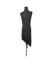 Michael Kors Women Tank Dress Small Black Hi Low Asymmetric Tank Midi Fit