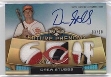 2011 Topps Triple Threads Future Phenoms Sapphire /10 Drew Stubbs #128 Auto t4k