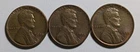 1955-P + 1955-D + 1955-S  Lincoln Cents - Almost Uncirculated - Very Collectible