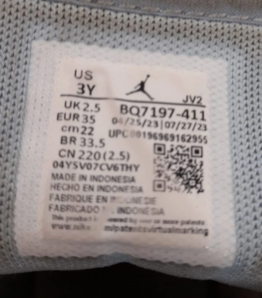 Zapatilla deportiva Jordan Baby Skydro azul talla 3y Foto 4 de 4