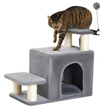 Dog Stairs with Cat Scratching Post  Large Condo, Stable Pet Steps for High ...