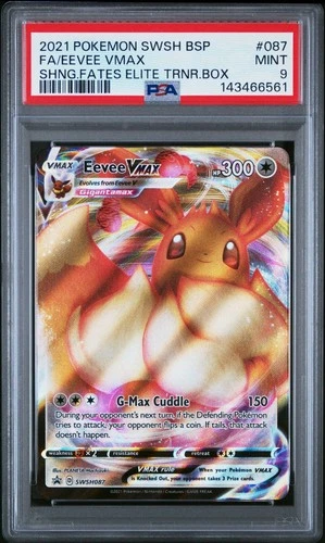 Pokemon 2021 SWSH Promo Eevee VMAX 087 PSA 9 MINT Full Art Shining Fates ETB