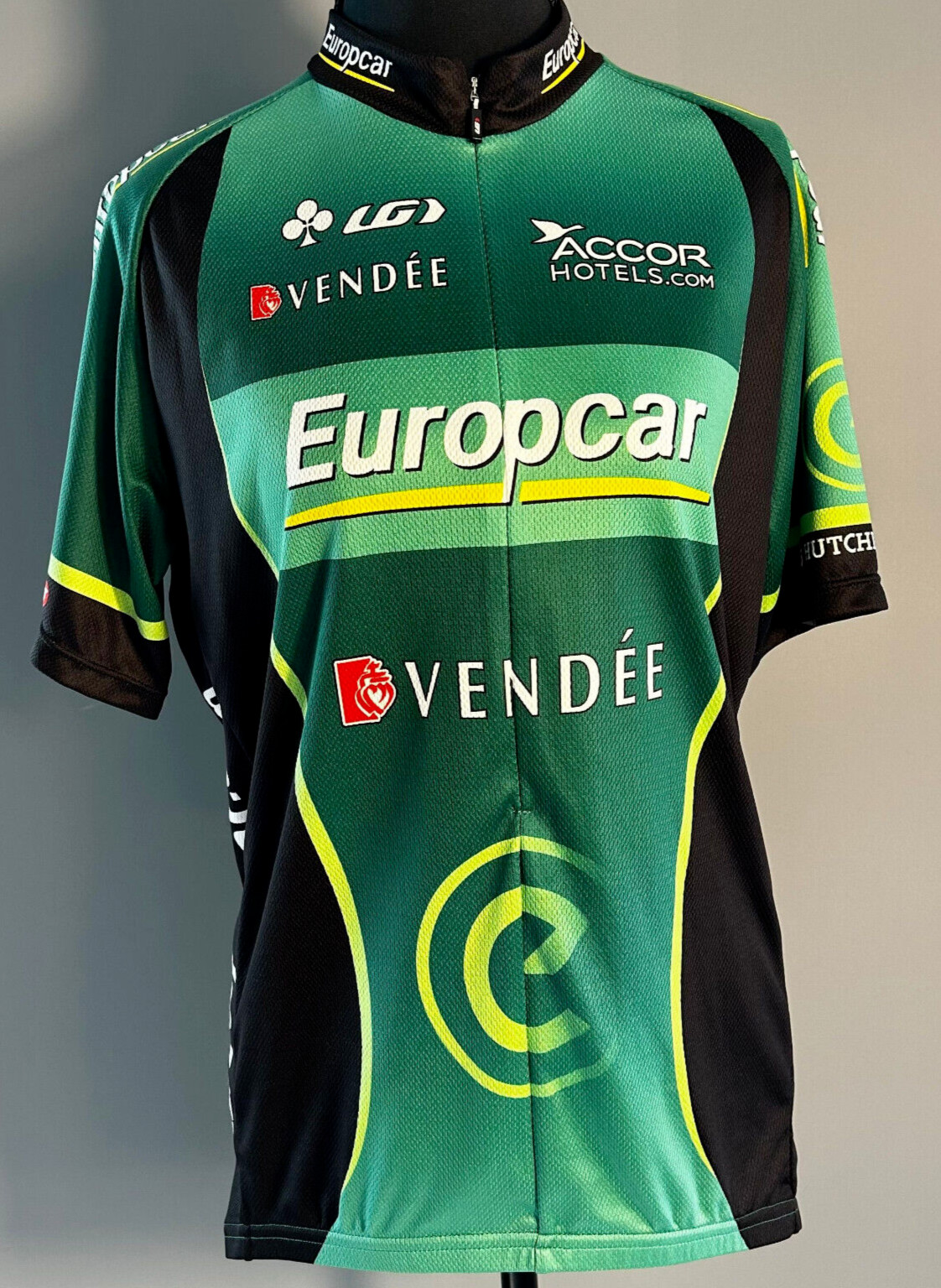 LOUIS GARNEAU - Cycling Jersey GREEN Team Europcar Short Sle
