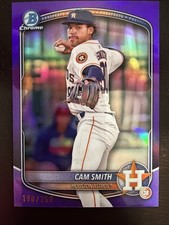 2025 Bowman Chrome CAM SMITH #/250 Rookie Card #BCP-48 Purple Refractor ASTROS