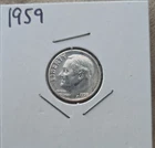 1959 Roosevelt Dime Silver 10C .900 Fine Uncertified US Coin