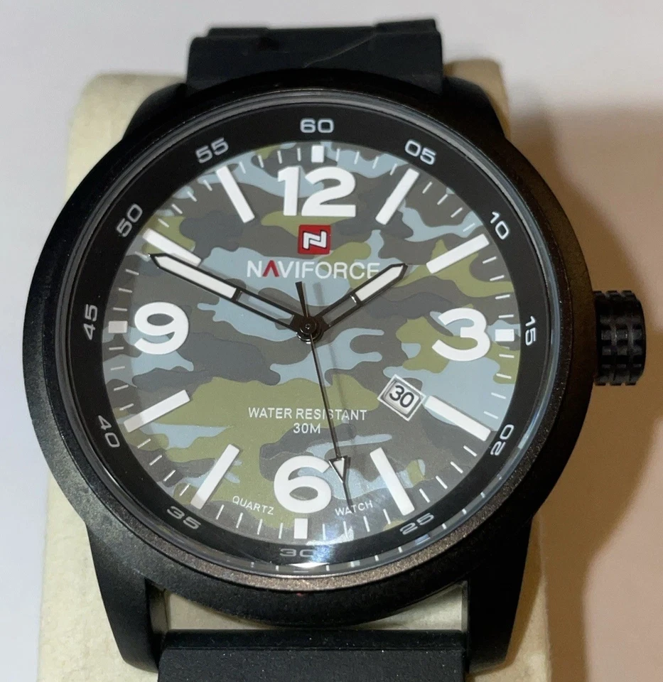 Naviforce NF9080, Camouflage dial Silicone-rubber strap Bracelet, Date, Works - Image 2 of 4