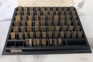 New Hermes Brass Engraving Font Lot Engravograph 54 Double Line Gothic 