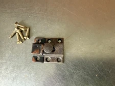 Vtg. Old Cabinet Catch T-Hand Jelly Cupboard Latch Cast Iron With Screws  #1905