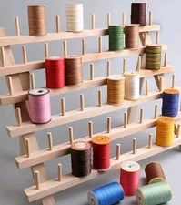 Baenrcy 60-Spool Wooden Thread Holder/Sewing&Embroidery Thread Rack 