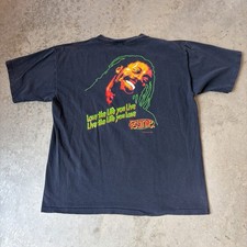 Vintage 90  s Bob Marley Positive Love T Shirt Rasta Reggae Single Stitch Large 