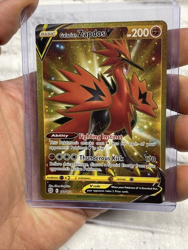 Galarian Zapdos V 182/172 - Brilliant Stars- Secret Rare - Pokemon TCG LP+ Card