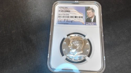 1970  KENNEDY HALF DOLLAR S 50C PF 69 CAMEO NGC GRADED