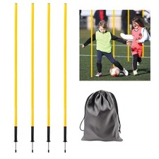 4 Pcs 5FT Agility Training Poles for Soccer,Basketball,Football,Dog,Horse Tra...