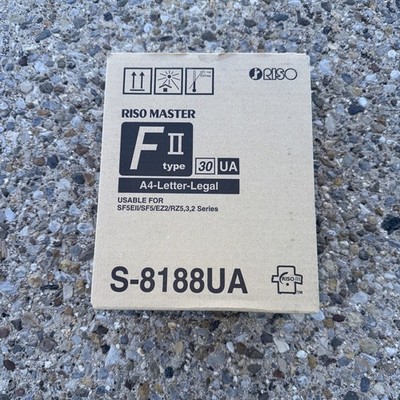 GENUIENE RISO MASTER  S8188UA  F TYPE ll  A4 LETTER LEGAL EZ/RZ/SF-1 BOX 2 ROLLS