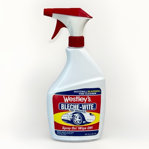 Vtg 1996 Westley's Bleche-Wite Tire Cleaner Blue Coral Formula 32oz 75% FULL