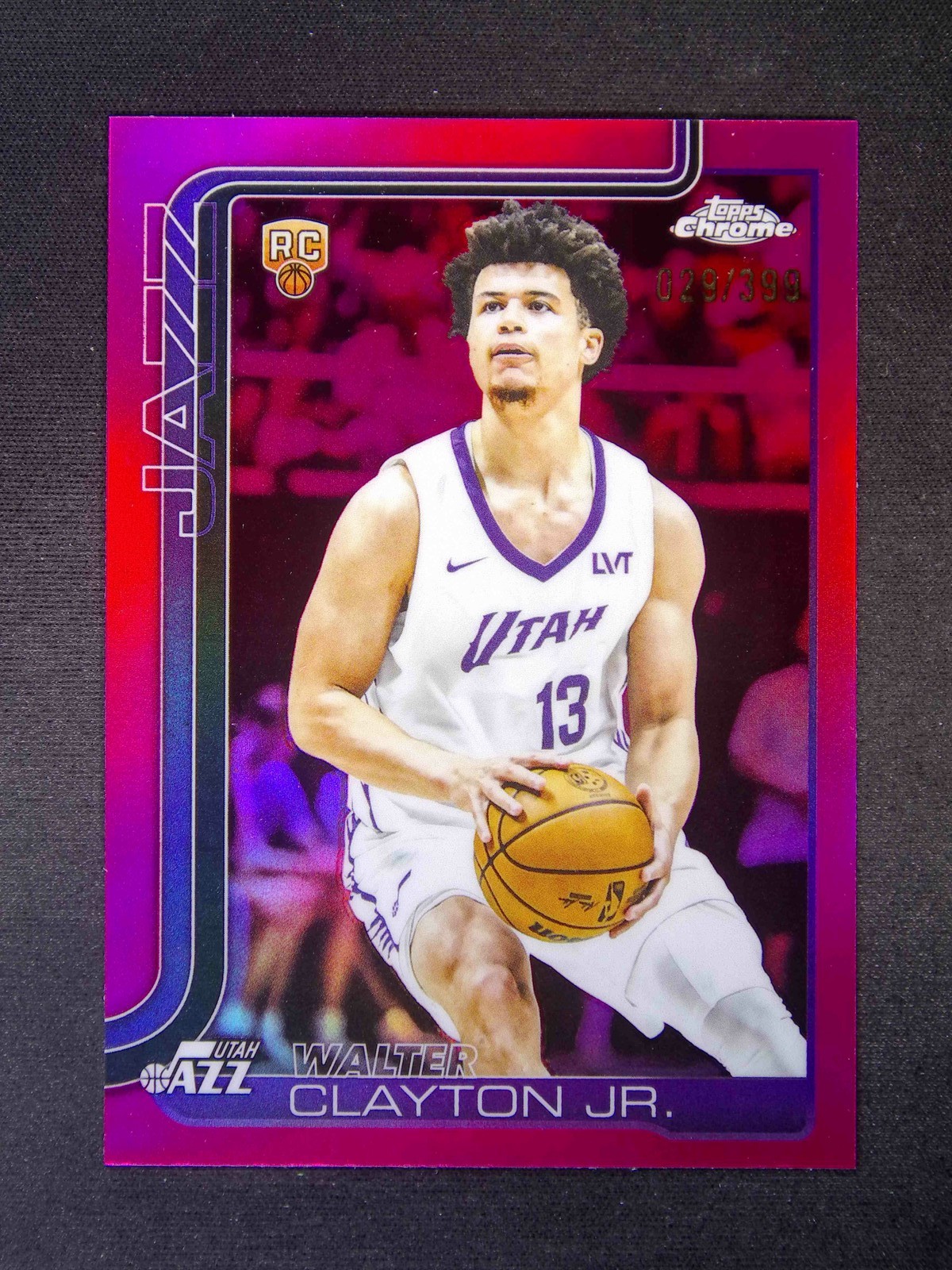 2025-26 Topps Chrome Walter Clayton Jr. #268 RC Refractors Magenta /399