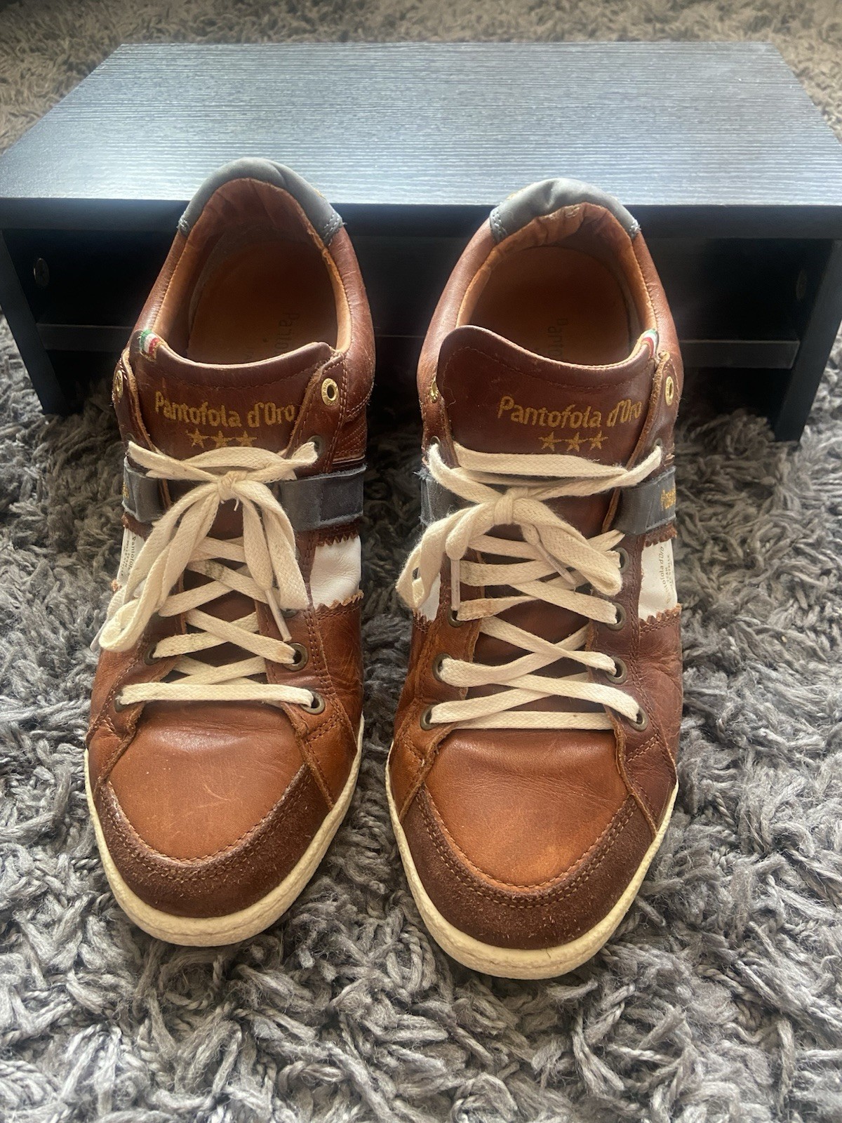 PANTOFOLA D’ORO Pantofola d'Oro scarpe da ginnastica basse in pelle marrone UK11 EU46