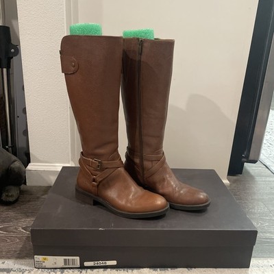 Womens Enzo Angiolini   Easaevon Brown Leather Knee High Boots Shoes Size 7.5 