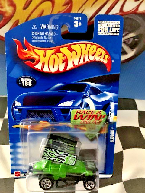 Hot Wheels 2002 Mainline 188 Slideout Sprint Car GREEN 5SP Malaysia
