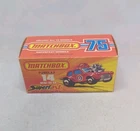 Matchbox Lesney Superfast No14 MINI HAHA " Empty J TYPE box " WITH " NEW