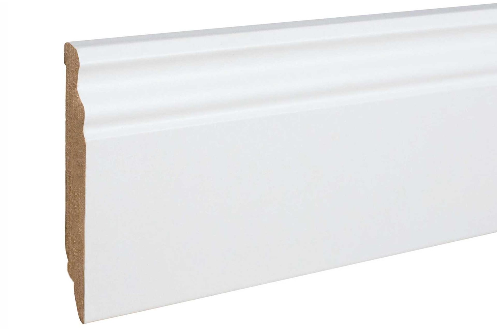 Plinthe MDF blanche moulurée 13cm revêtement mural et bas de mur colis 2.4m