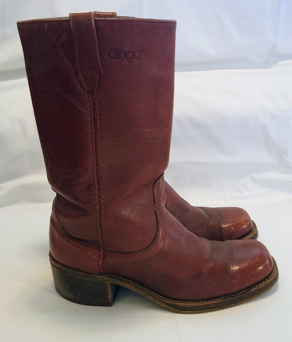 Vintage Dingo Acme Campus Boots Brown Leather Men's 9.5 EW U Made