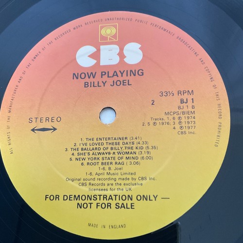 Billy Joel - Now Playing - UK CBS Promo LP A1/B1 1977 EX/VG+ Vinyl Record Rare - Foto 7 di 11