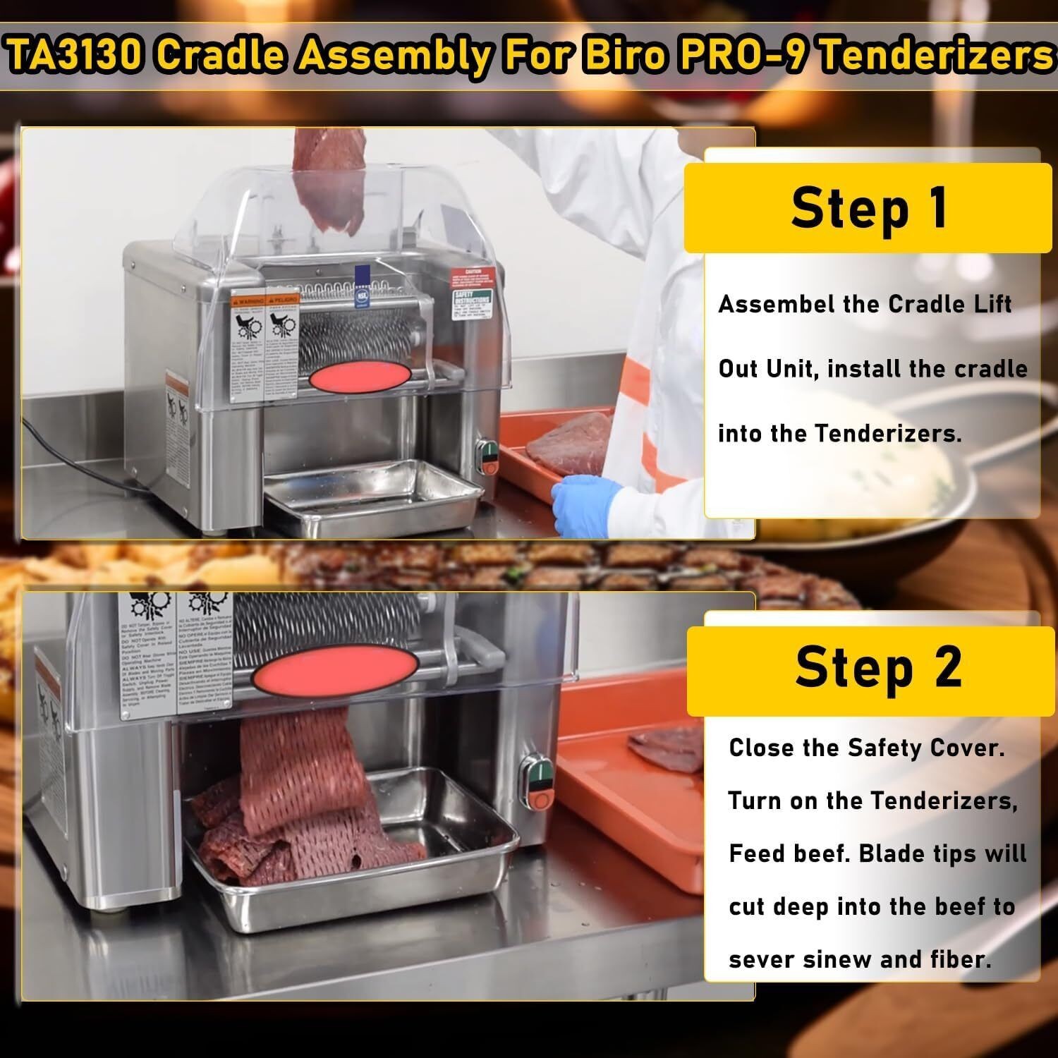 BIRO TENDERIZER Cradle Assembly Lift Out Unit for PRO 9 SIR Steak TA3130 W/Cover