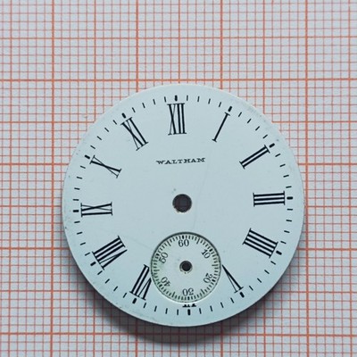Waltham Armbanduhr Zifferblatt Emaille 28,08 mm