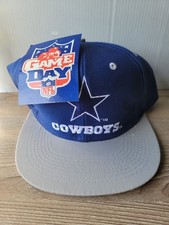Vintage New 1990s Logo 7 Dallas Cowboys Navy Blue Gray NFL Snapback Hat Cap