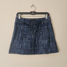 Abercrombie Fitch Y2K Women's Denim Mini Skirt Size 6 Vintage